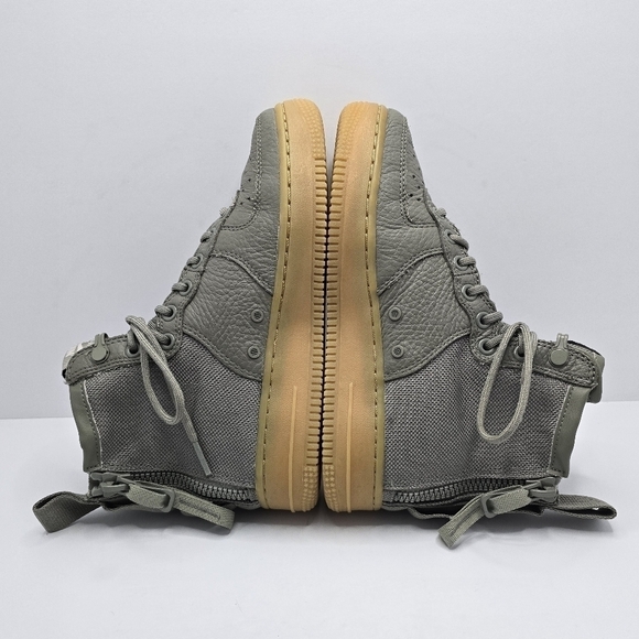 Nike | SF AF1s 'Dark Stucco' olive green gumsole hi-top sneakers | WMS 6.5 - Picture 12 of 14